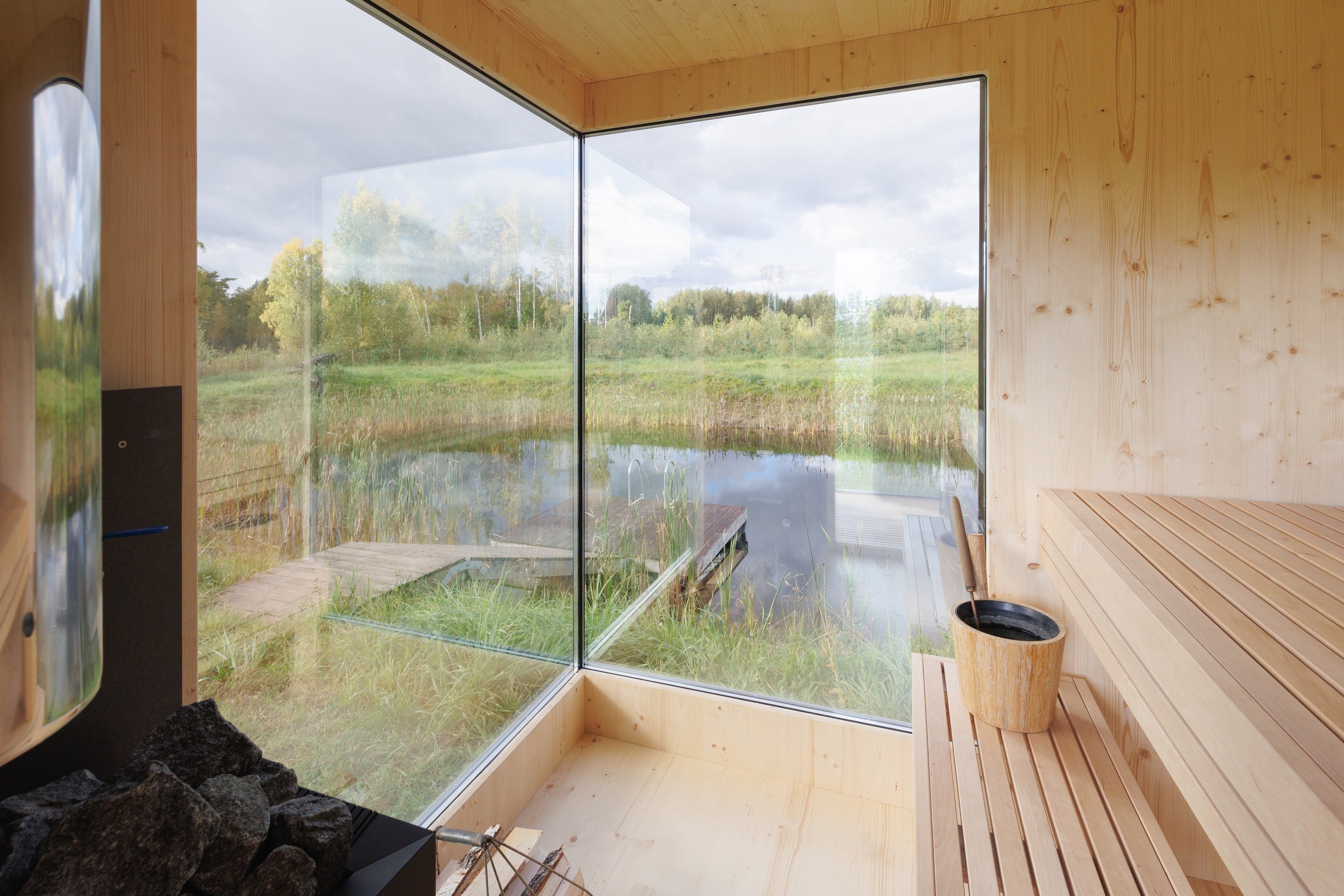 Genevas Zermatt Outdoor Sauna Cabin with Changing Room