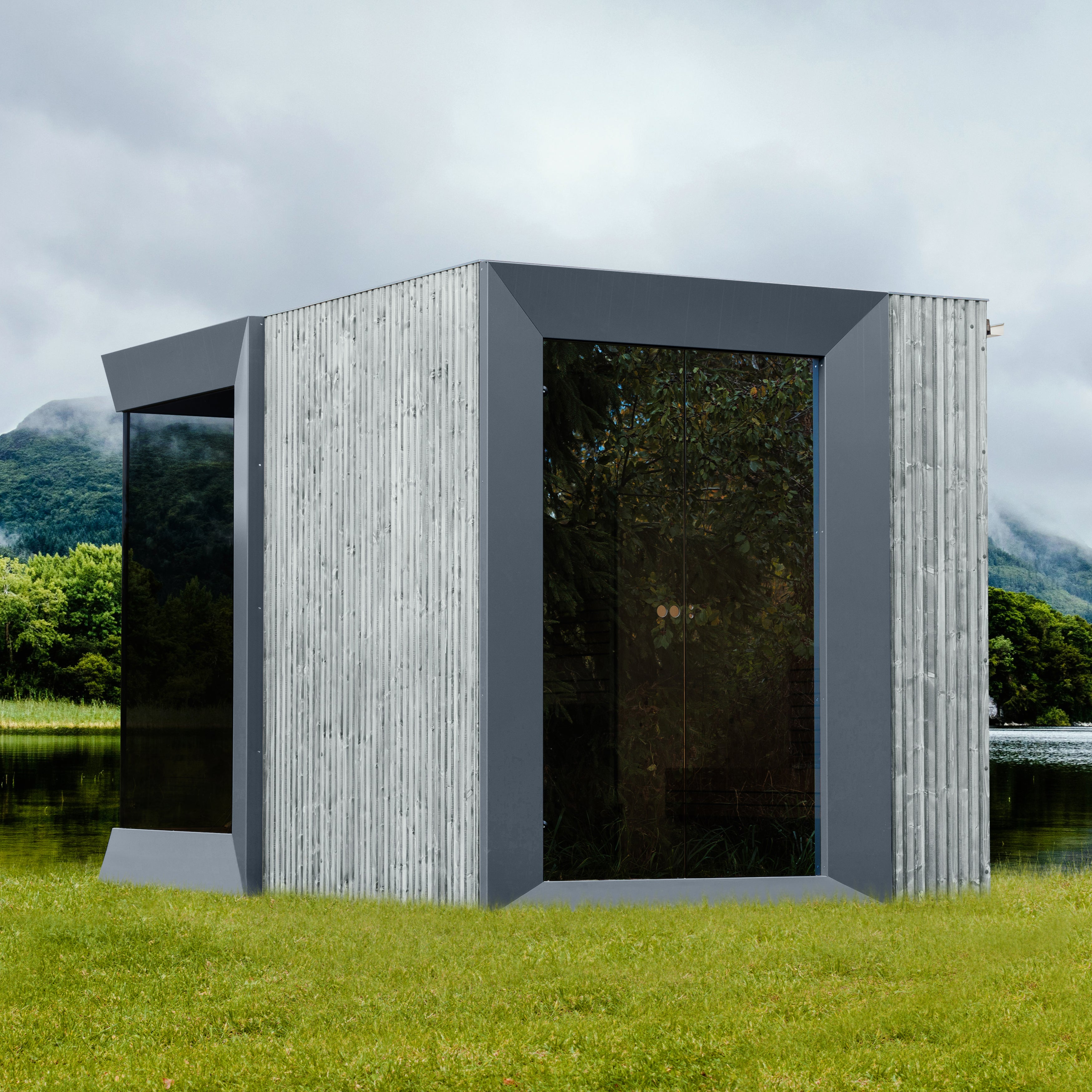 Genevas Zermatt Outdoor Sauna Cabin with Changing Room