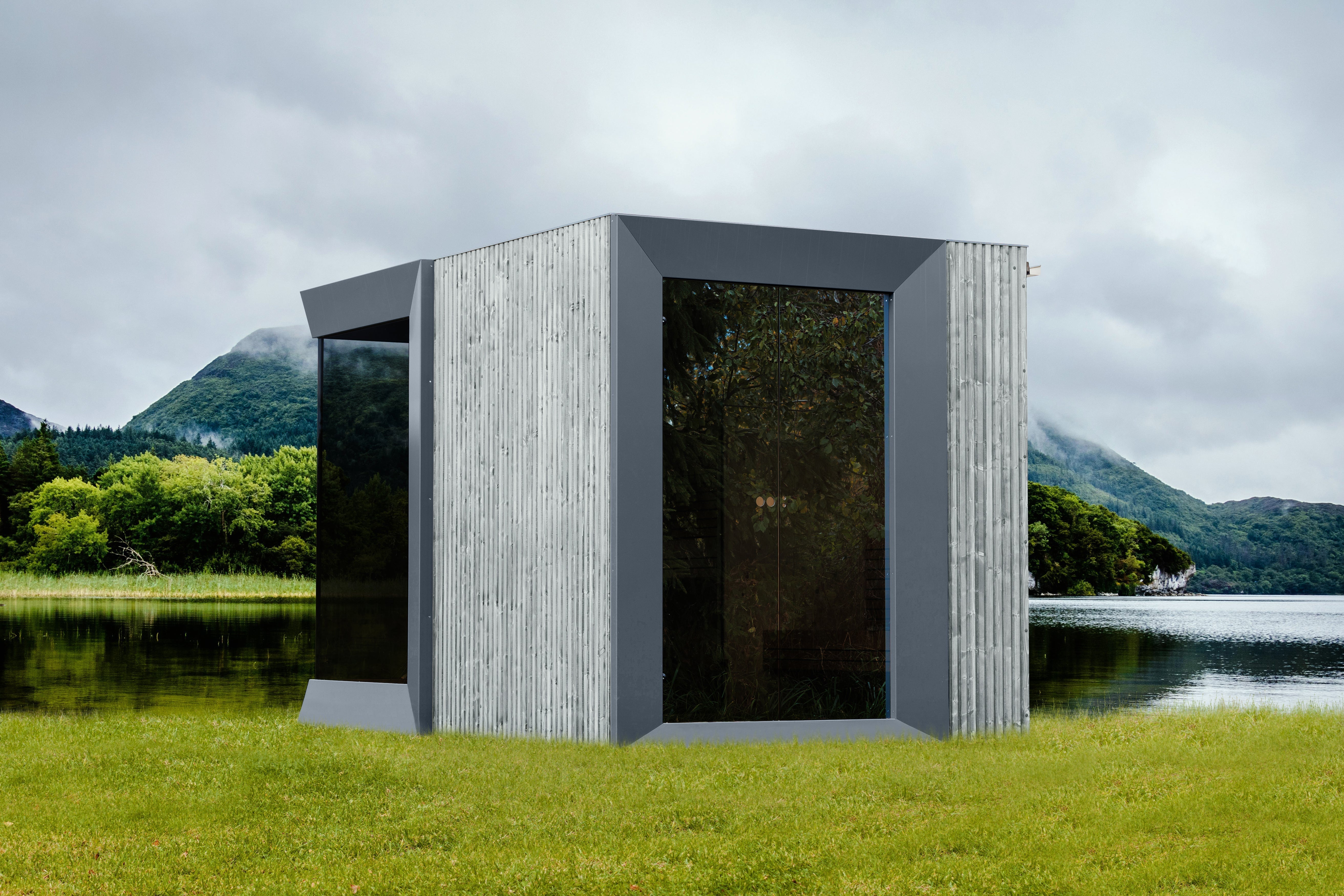 Genevas Zermatt Outdoor Sauna Cabin with Changing Room