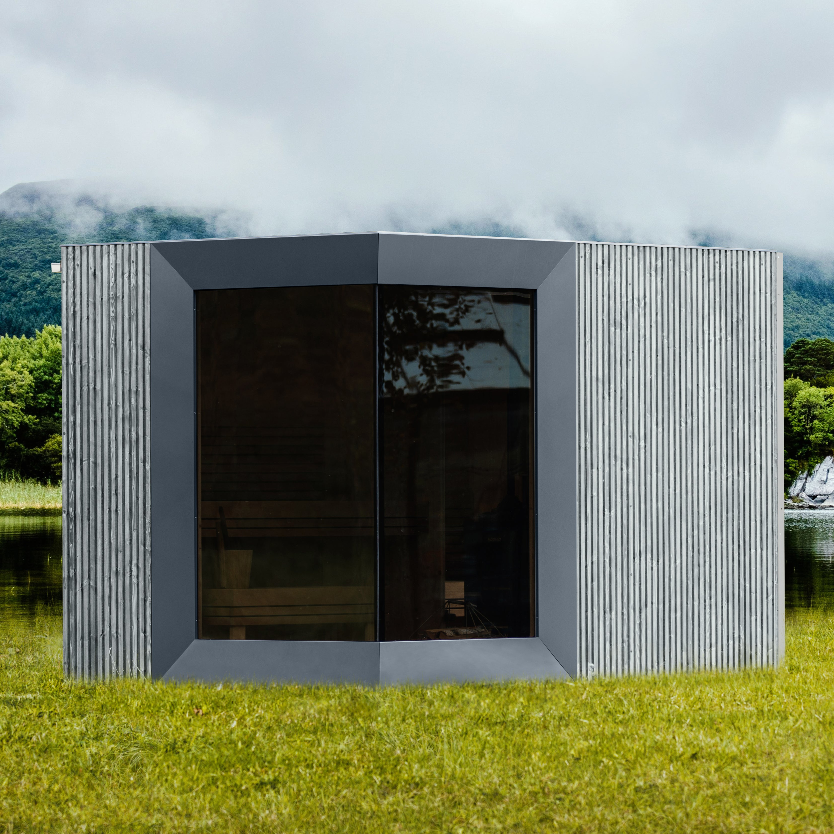 Genevas Zermatt Outdoor Sauna Cabin with Changing Room
