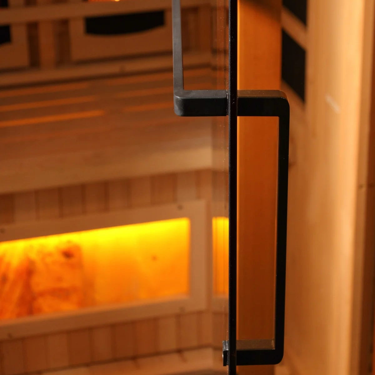 Golden Designs GDI-8260-01 wellness sauna with advanced infrared heating system, salt therapy bars, and chromotherapy lighting for spa-like home experience