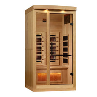 Golden Designs 1-2-Person 2025 Reserve Edition GDI-8010-03 Full Spectrum Infrared Sauna with Himalayan Salt Bar