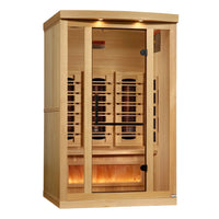 Golden Designs 2-Person 2025 Reserve Edition GDI-8020-03 Full Spectrum Infrared Sauna with Himalayan Salt Bar
