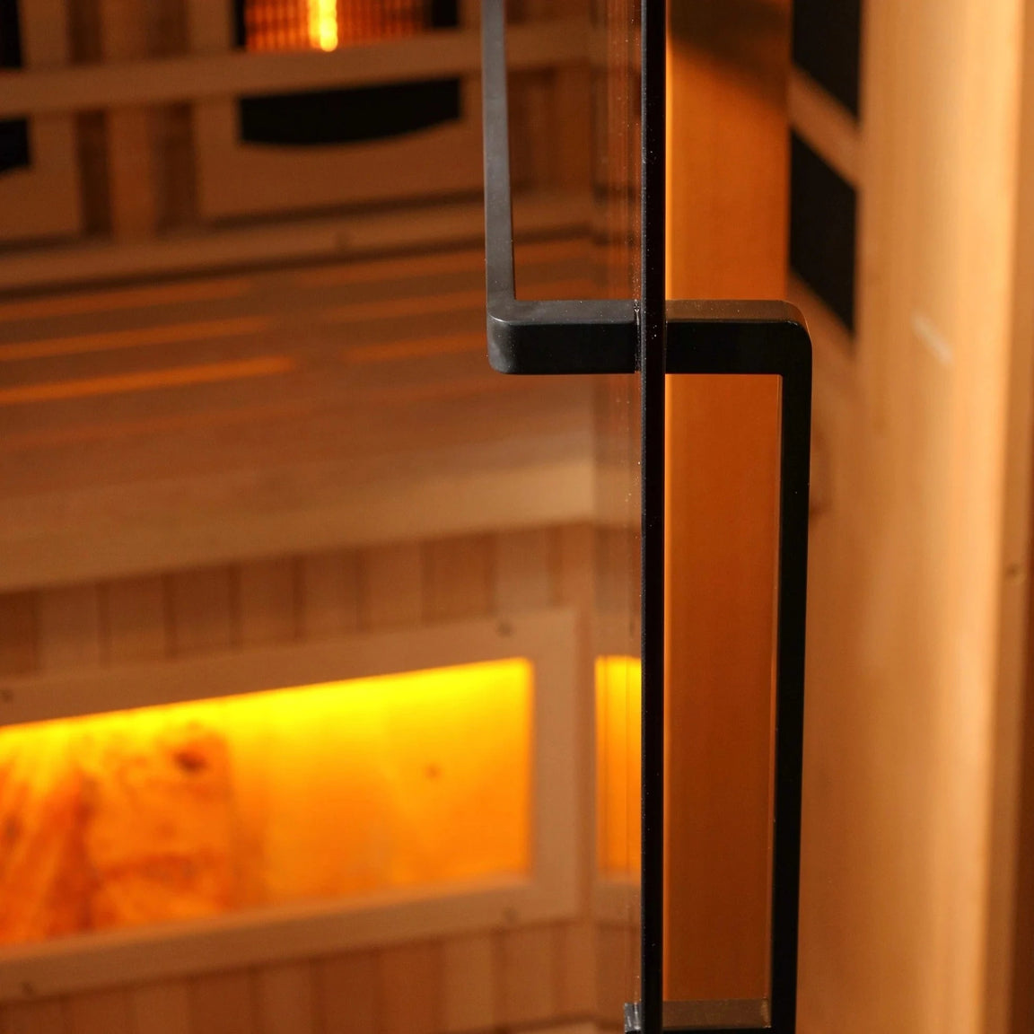 Golden Designs 3-person full spectrum infrared sauna 2025 Reserve Edition with Himalayan salt therapy and Bluetooth control system