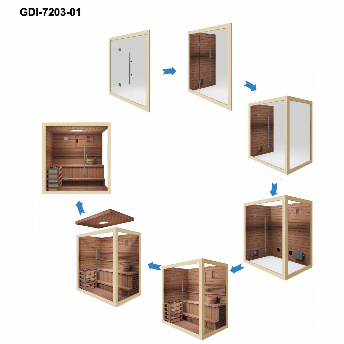 Premium 3 person indoor sauna from Golden Designs Forssa Edition built for relaxation and daily wellness routines.