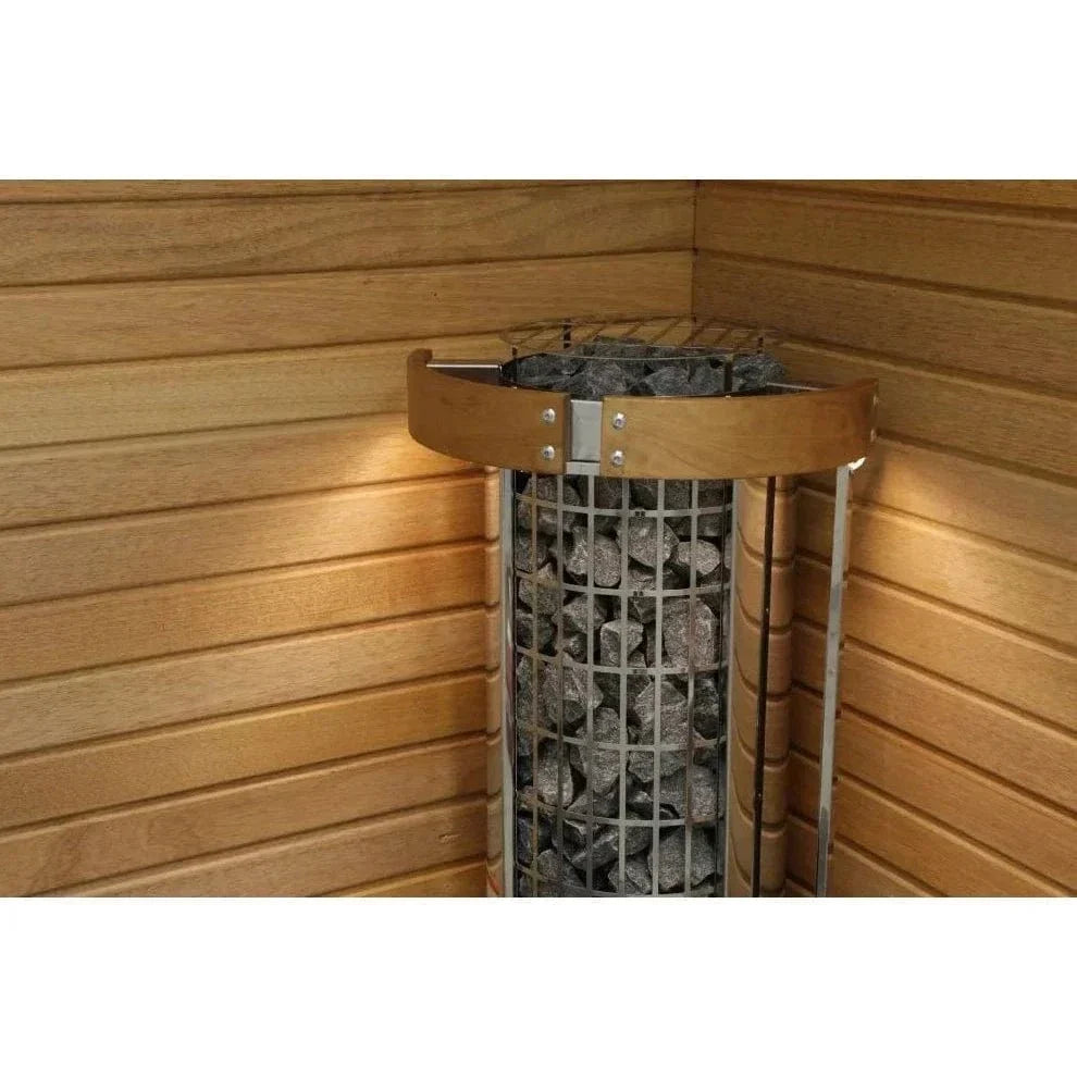 Harvia Cilindro PC90 9kW Sauna Heater Package with Integrated Controls & Sauna Stones