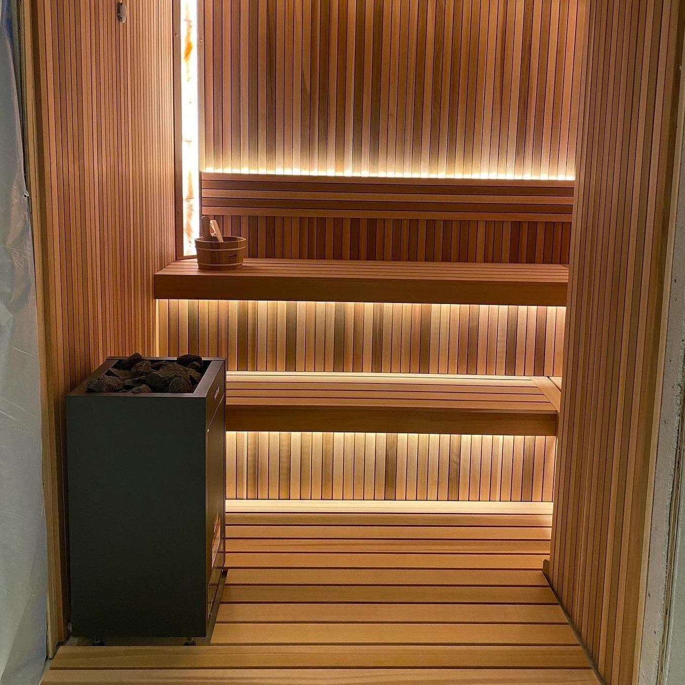 Harvia Virta HL90E 9kW Electric Sauna Heater Package with Xenio Control & Sauna Stones