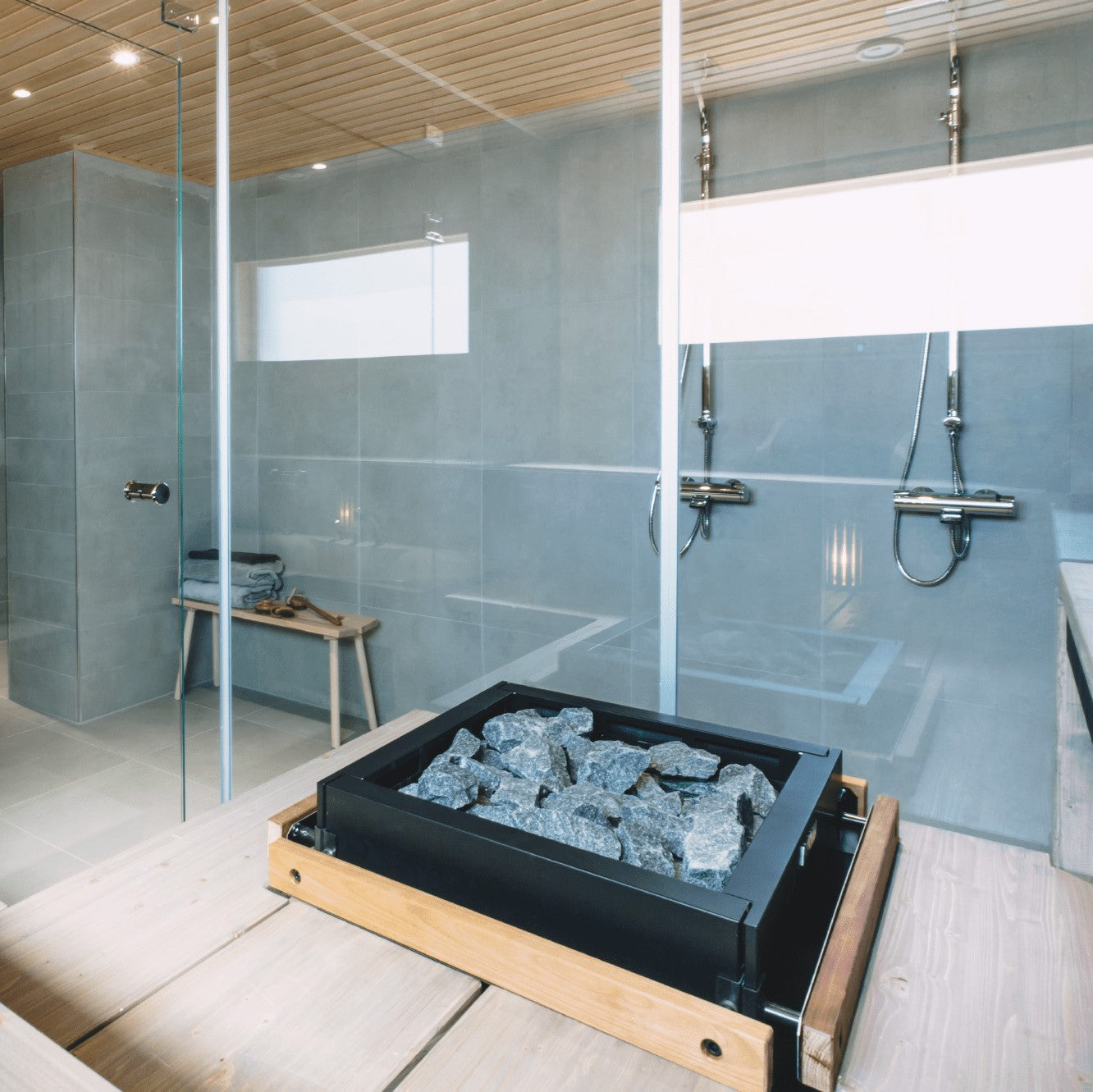 Harvia Virta HL110E 10.5kW Electric Sauna Heater Package with Xenio Control & Sauna Stones
