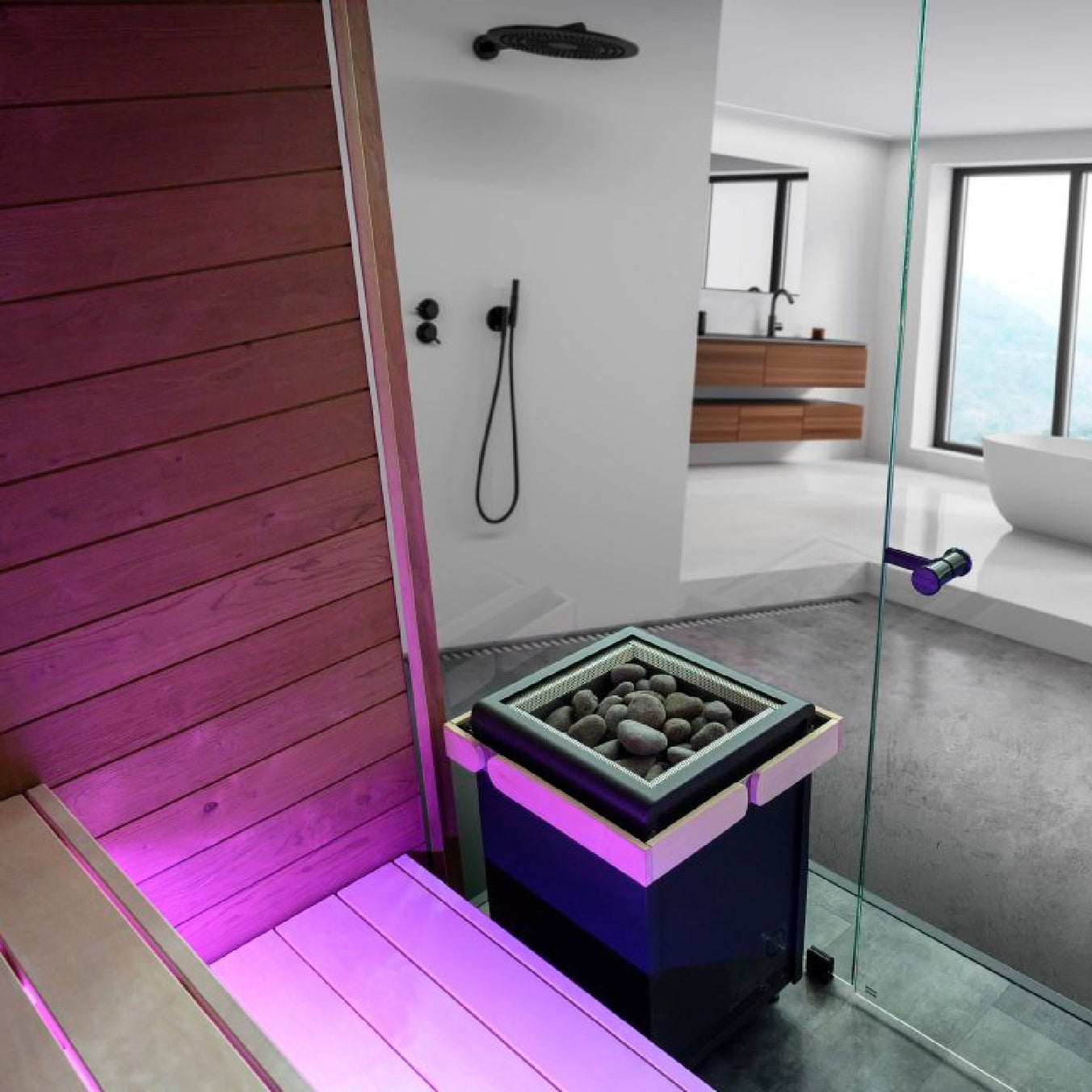 Harvia Virta HL110E 10.5kW Electric Sauna Heater Package with Xenio Control & Sauna Stones