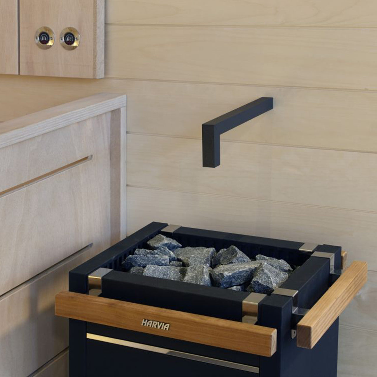 Harvia Virta HL110E 10.5kW Electric Sauna Heater Package with Xenio Control & Sauna Stones
