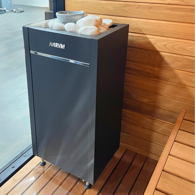 Harvia Virta HL90E 9kW Electric Sauna Heater Package with Xenio Control & Sauna Stones