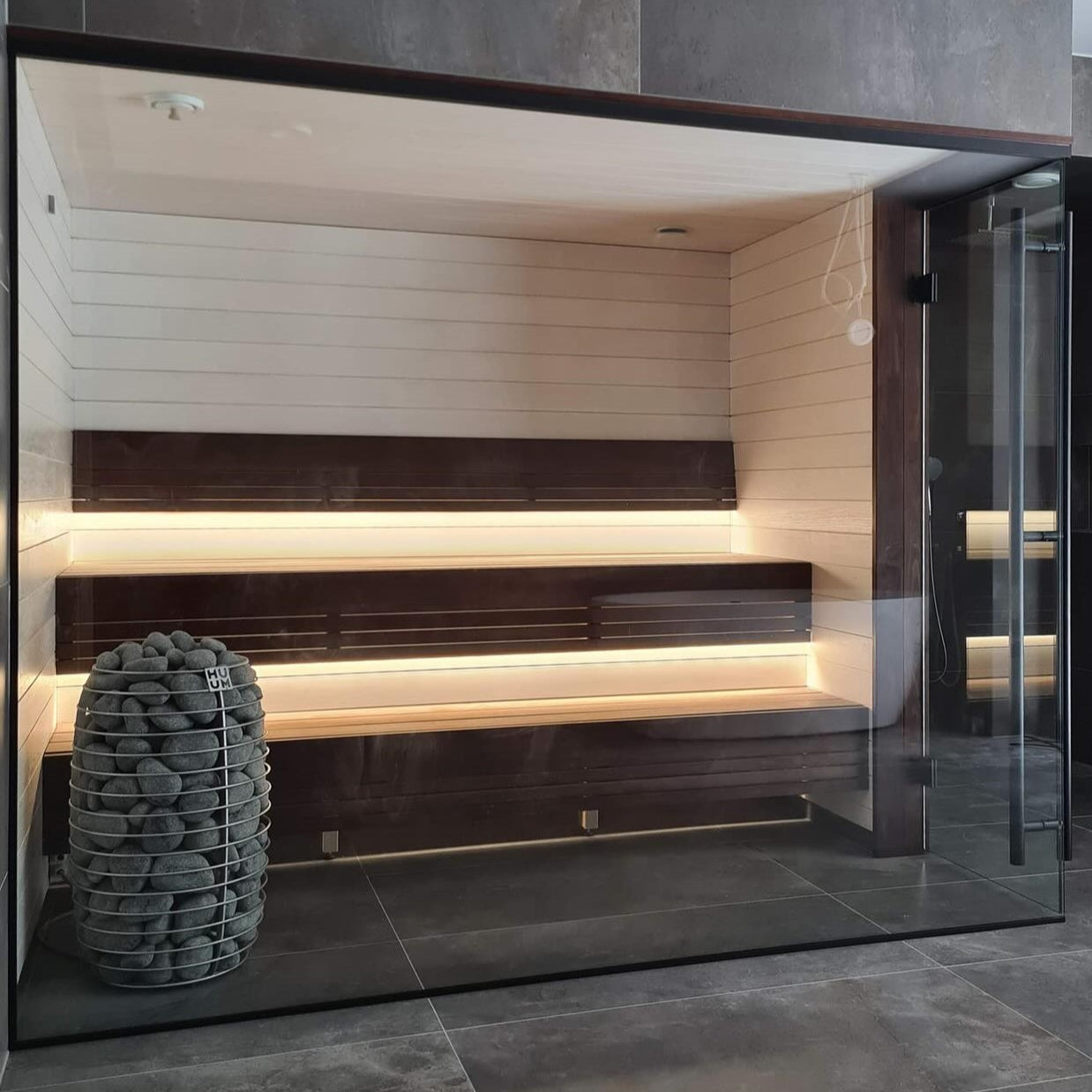 HUUM HIVE Mini 9kW Electric Sauna Heater Package with UKU Control, Air Tunnel & Sauna Stones