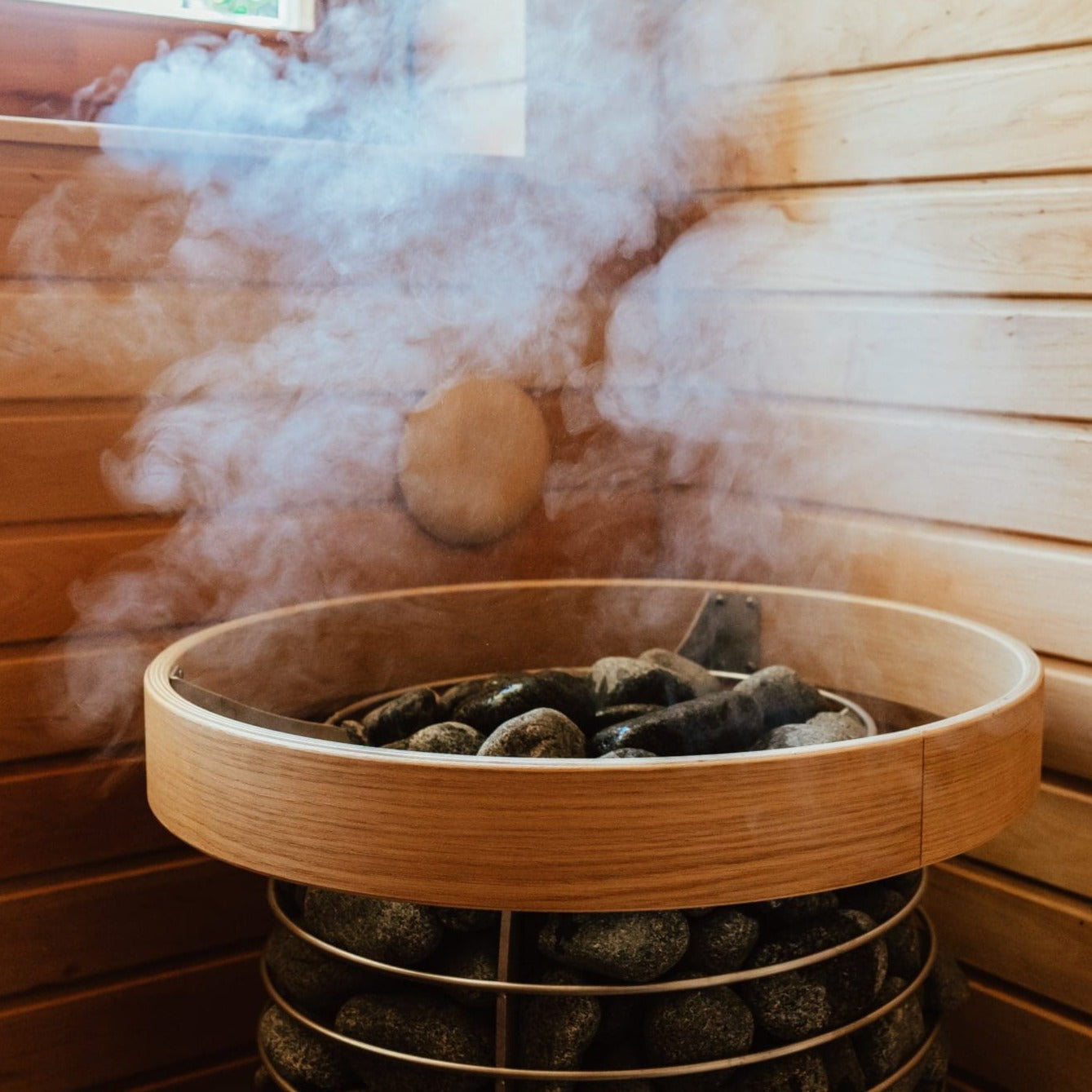 HUUM HIVE Mini 9kW Electric Sauna Heater Package with UKU Control, Air Tunnel & Sauna Stones