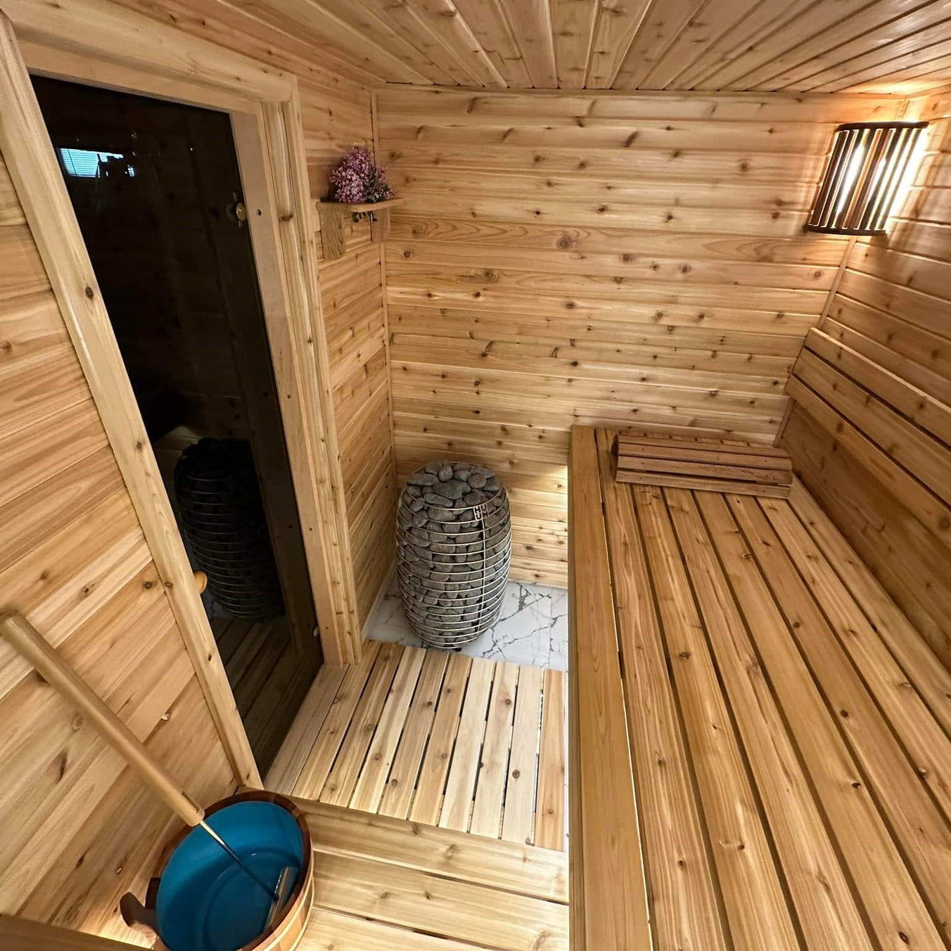 HUUM HIVE Mini 9kW Electric Sauna Heater Package with UKU Control, Air Tunnel & Sauna Stones