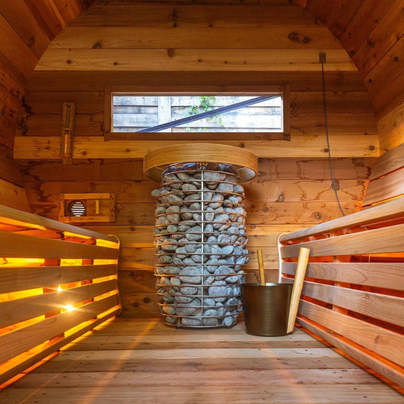 HUUM HIVE Mini 9kW Electric Sauna Heater Package with UKU Control, Air Tunnel & Sauna Stones