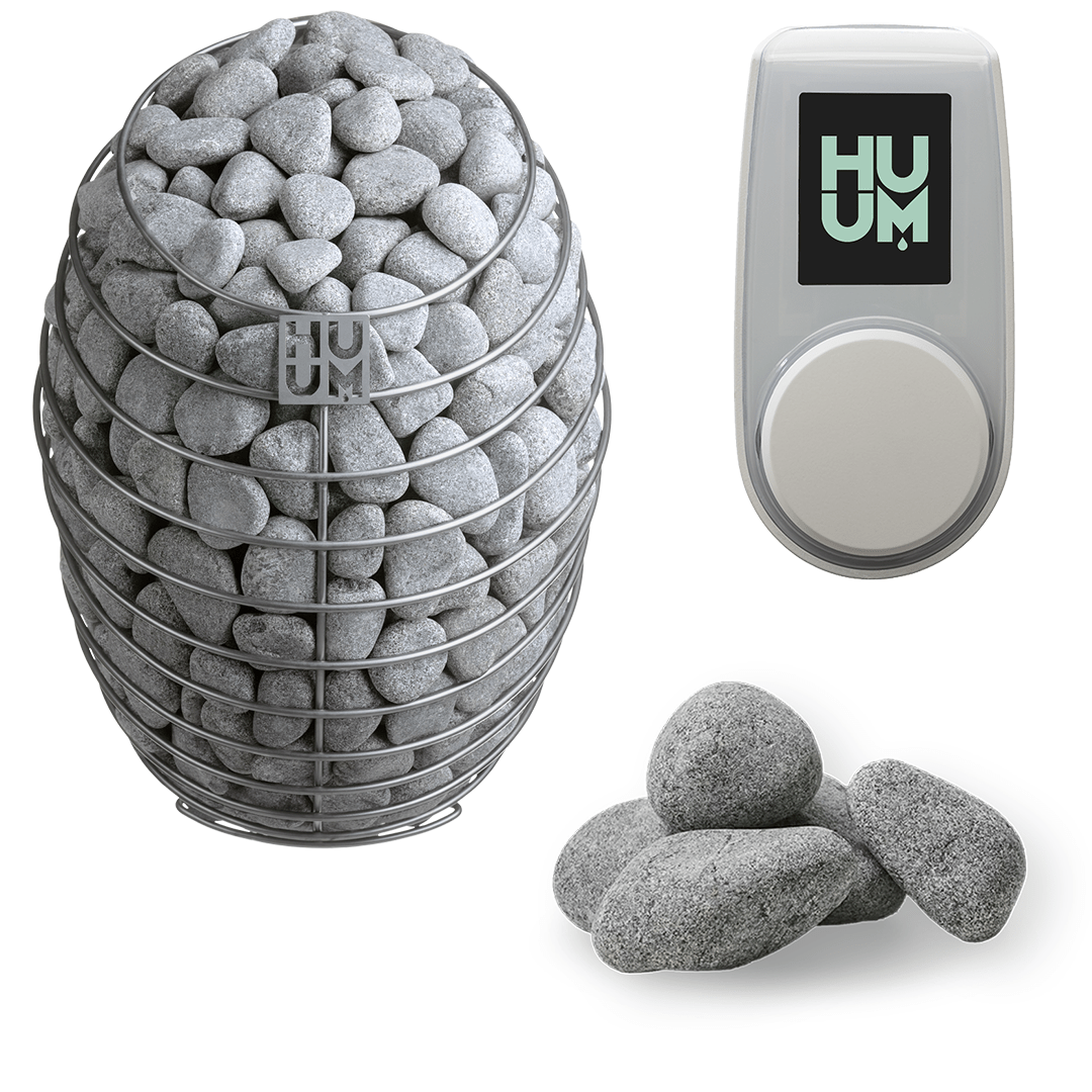 HUUM Drop 9kW Electric Sauna Heater Package with UKU Control & Sauna Stones