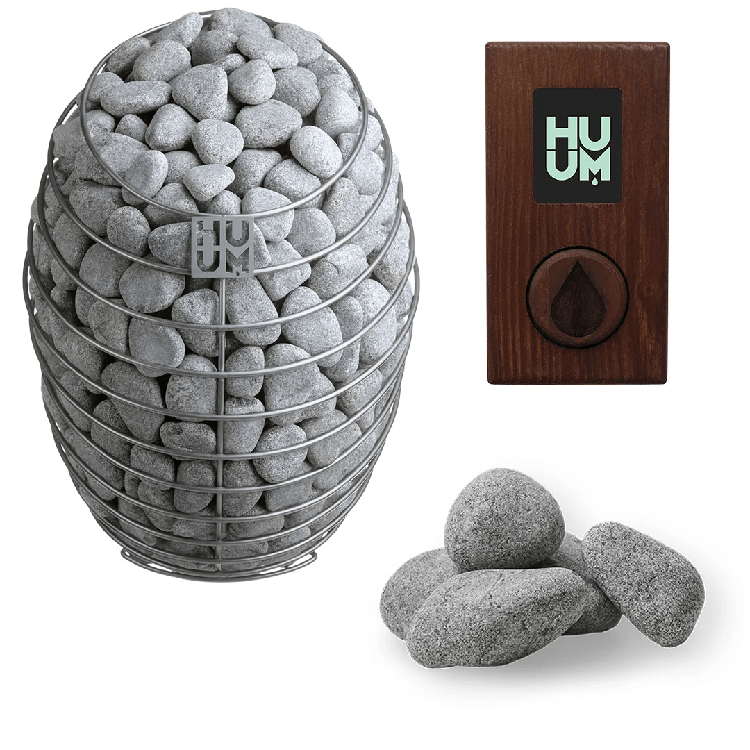 HUUM Drop 9kW Electric Sauna Heater Package with UKU Control & Sauna Stones