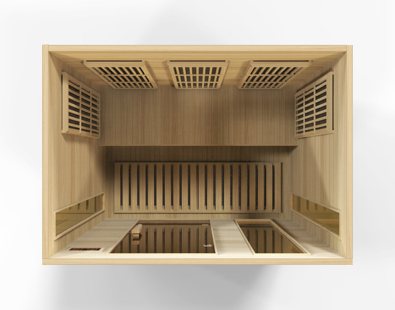 Maxxus 3 Person Near Zero EMF Infrared Sauna – Canadian Hemlock Wood