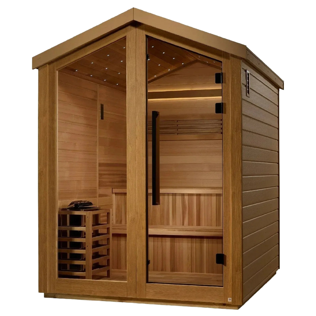 Golden Designs Kaarina 6 Person Outdoor Traditional Sauna GDI-8506-01 - Infinity Saunas