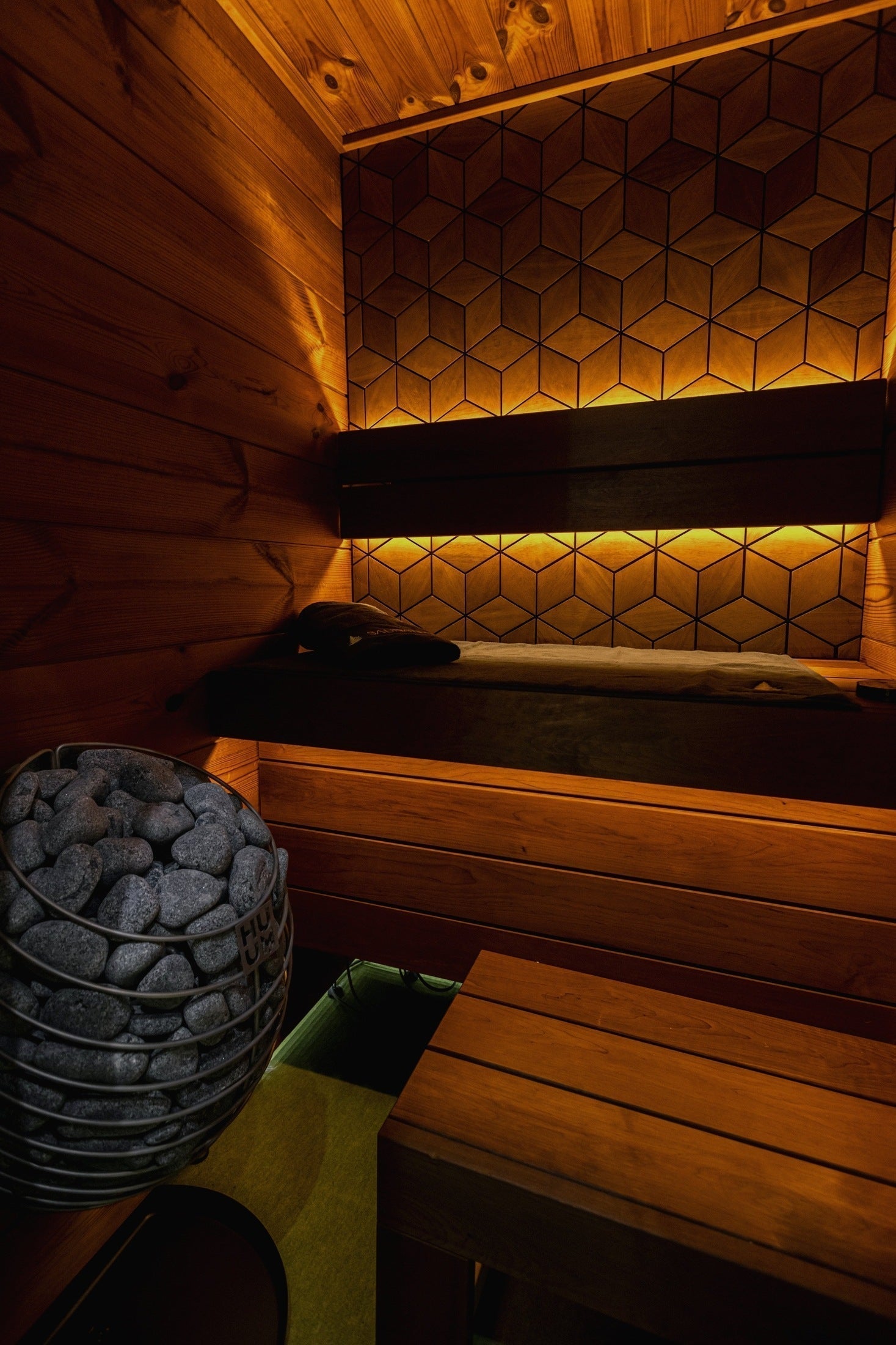 Modern Leil Como 1-120 personal sauna with sleek Scandinavian design and high-quality wood materials for home spa use