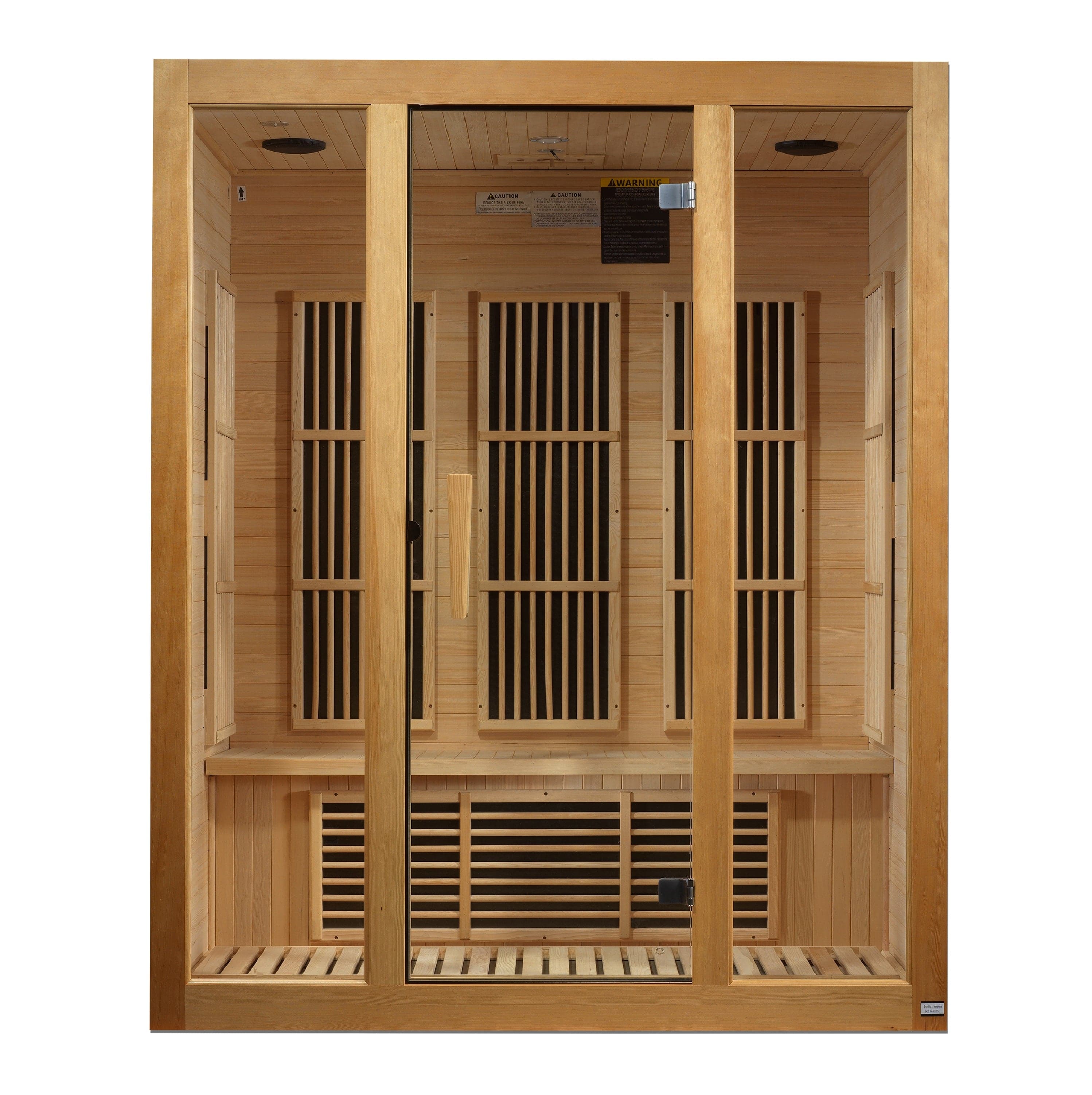3 Person Low EMF FAR Infrared Sauna – Maxxus Bellevue in Canadian Hemlock Home Sauna