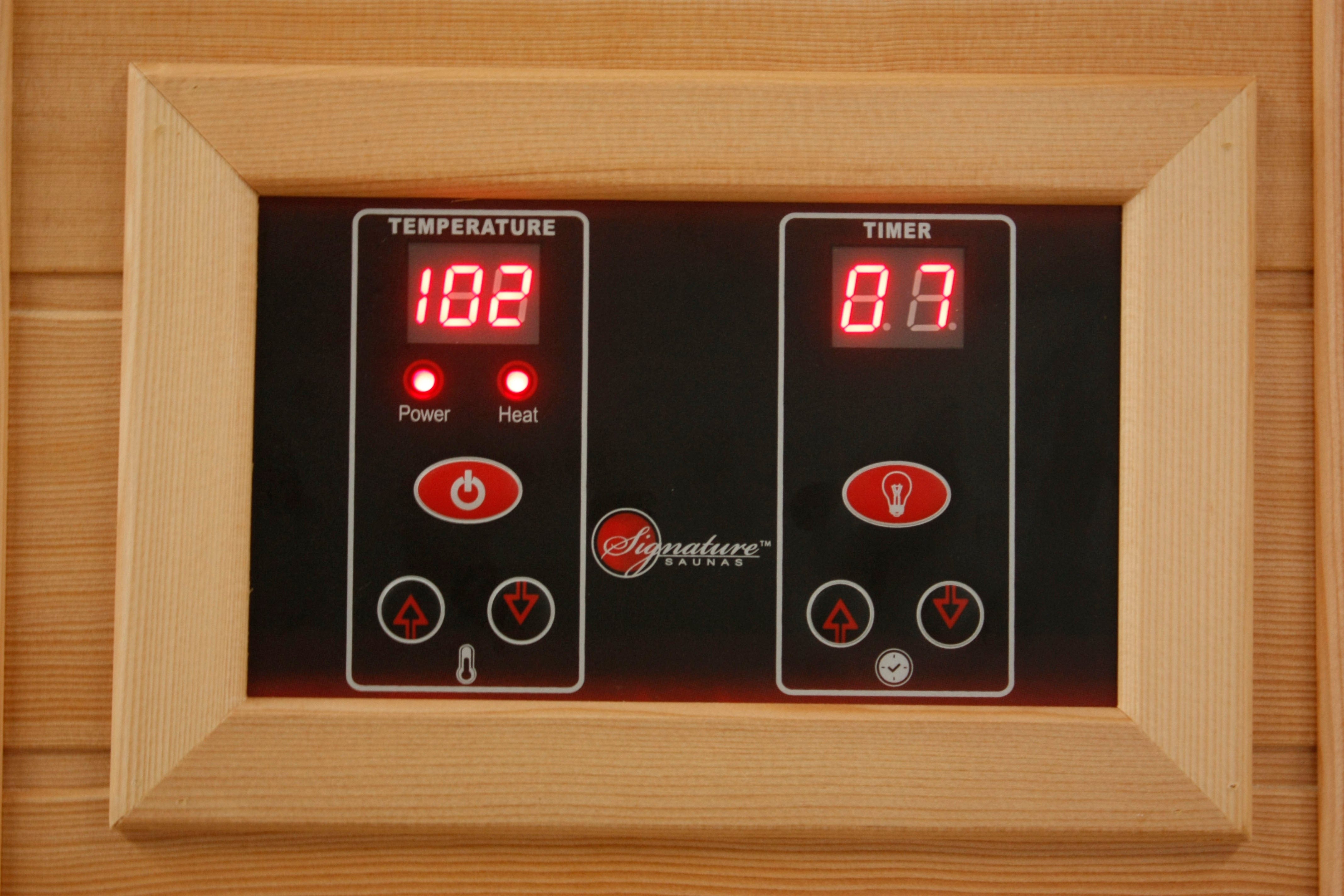 Maxxus 3-Person Home Infrared Sauna built with Canadian Red Cedar and low EMF far infrared technology for relaxation
