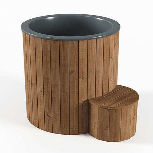 SaunaLife Model S1N Hot & Cold Immersion Tub for Outdoor Wellness, Dual Hot and Cold Therapy Tub for Recovery and Relaxation