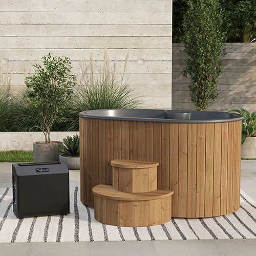 SaunaLife Model S2N hot and cold immersion tub for full body recovery, cold plunge therapy to reduce inflammation and hot soak spa for muscle relaxation at home