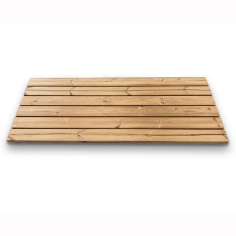 SaunaLife floor kit for E7 barrel sauna, premium Nordic thermo-spruce wooden base for E6 sauna, durable outdoor sauna flooring system