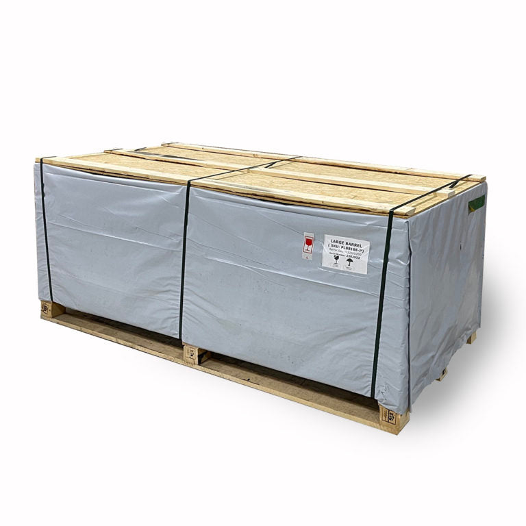 SaunaLife E8 luxury outdoor barrel sauna ERGO-Series, designed for comfort, heat efficiency, and backyard wellness experience