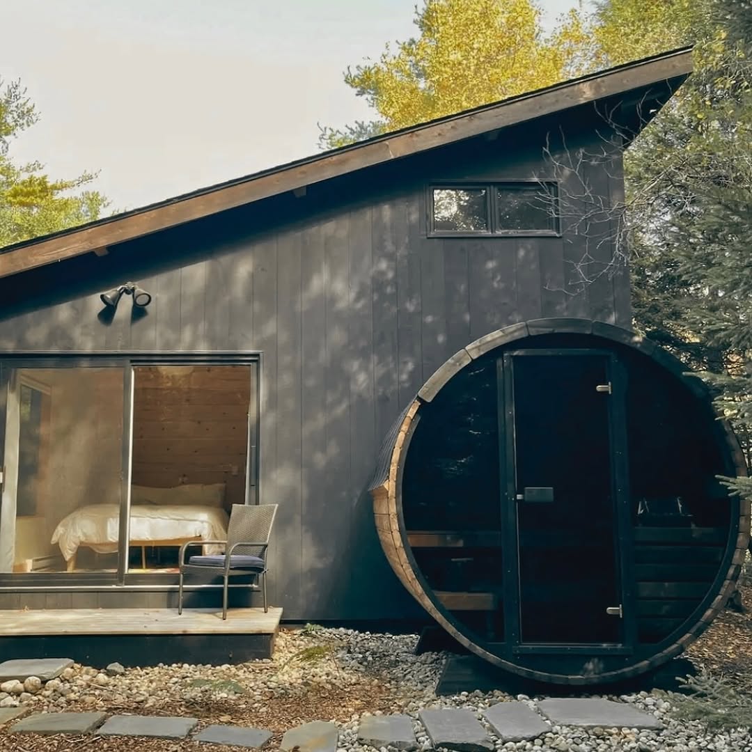 SaunaLife EE6G 4-person outdoor barrel sauna cabin for detox, muscle relief, and full-body relaxation therapy