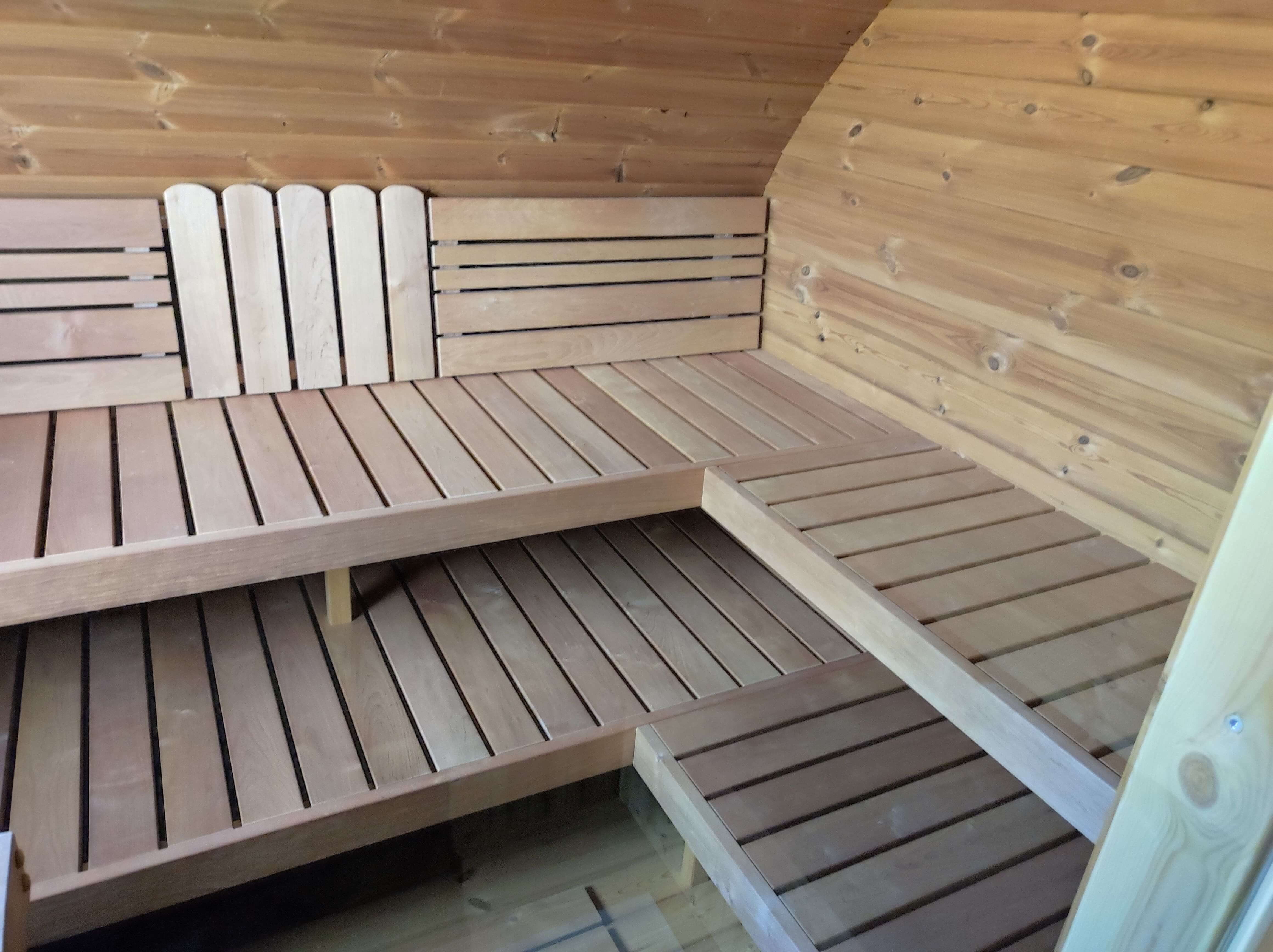 Outdoor SaunaLife G11 garden sauna featuring 2 rooms and seating for up to 8 people, designed for luxury home spa relaxation