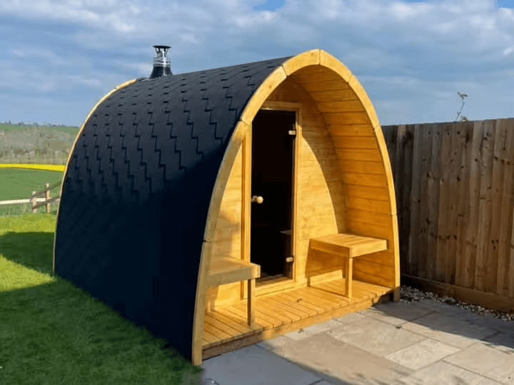 Luxury Outdoor SaunaLife Model G3 Sauna Cabin Kit for Backyard Use, 4 Person Garden-Series Home Sauna with Modern Wood Design SL-MODELG3