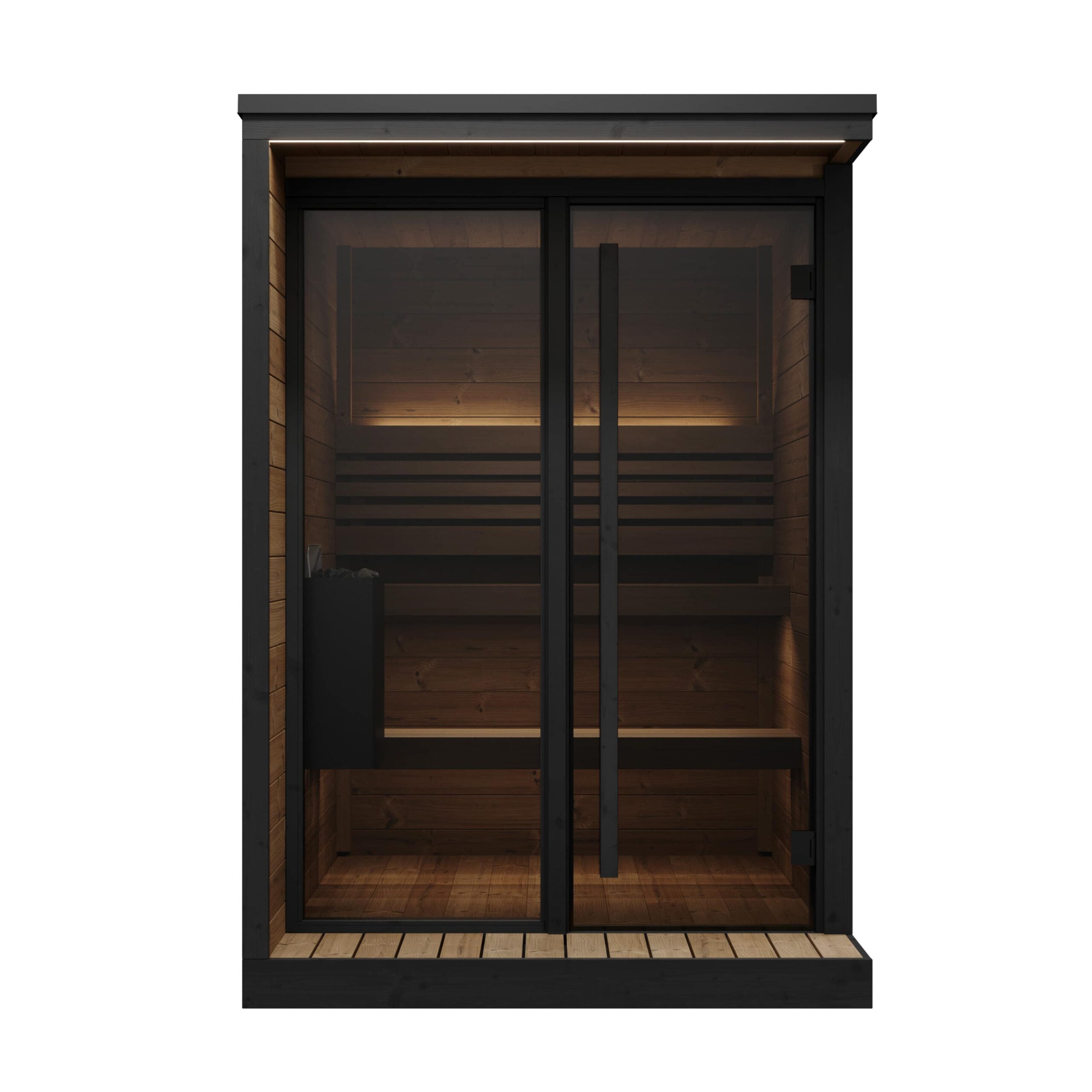 SaunaLife Model GL4 4 Person Garden Luxury Series Outdoor Sauna Kit