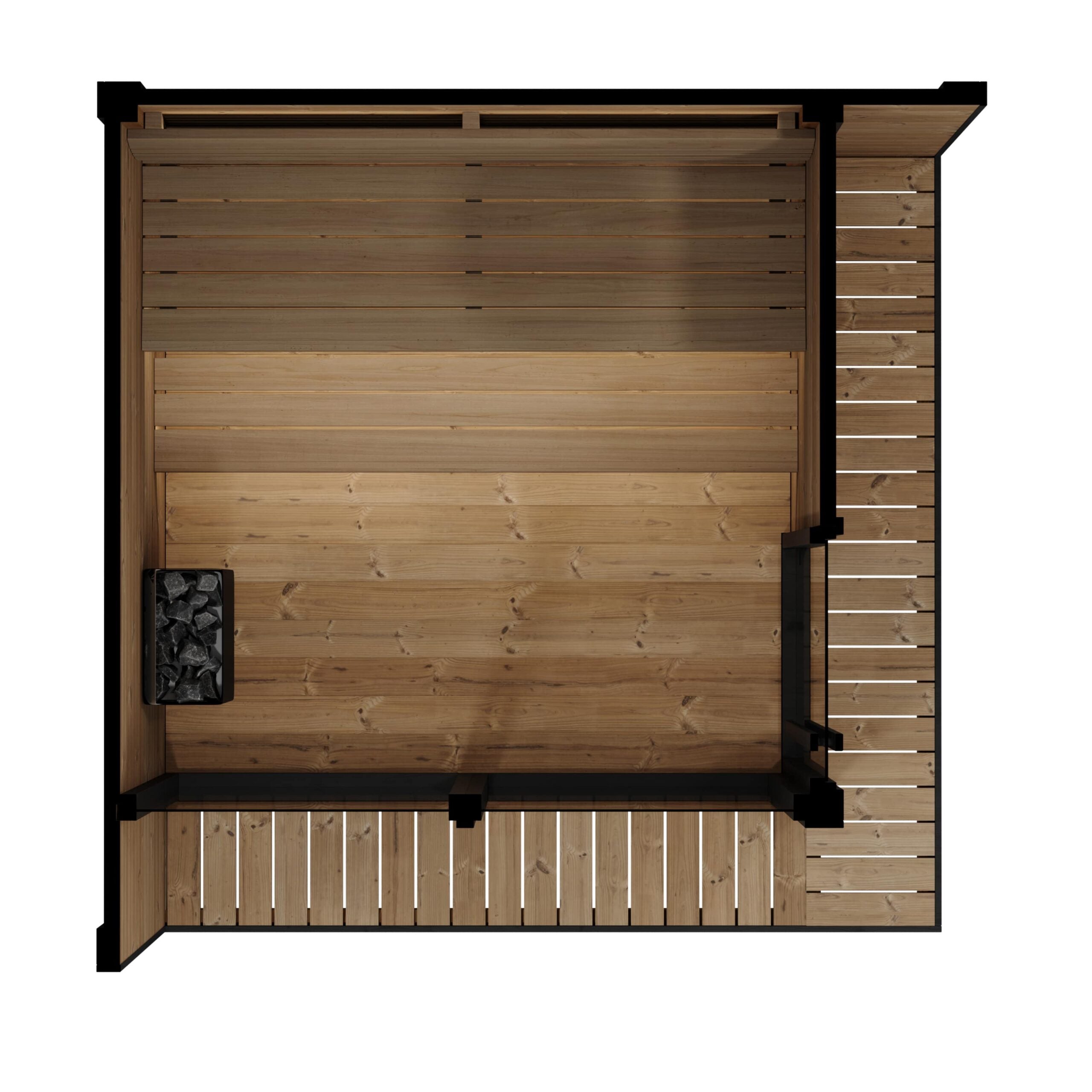 SaunaLife Model GL6 6 Person Garden Luxury Series Outdoor Sauna Kit