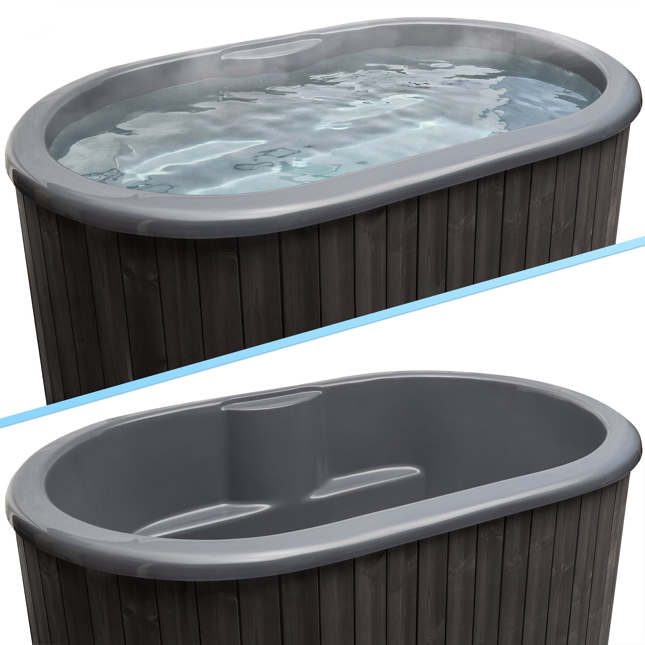 SaunaLife S2B 2-Person Recovery Tub with Integrated Cold Plunge and Hot Soaking System, Designed for Home and Commercial Wellness Use
