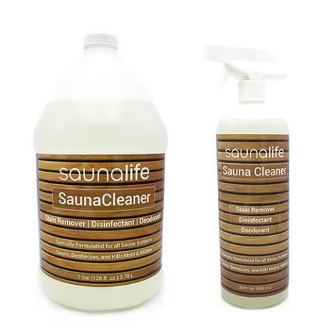 Wood Sauna Cleaner Spray for Sauna Maintenance, Removes Dirt, Oils, Mold, Mildew and Odors from Cedar and Hemlock Sauna Wood Surfaces