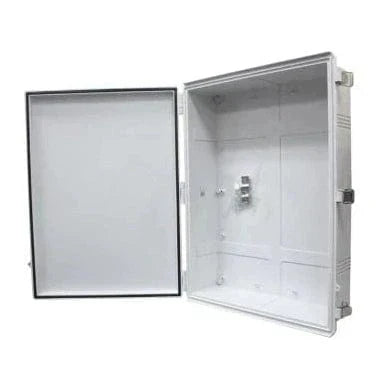 SaunaLife Waterproof Sauna Electrical Enclosure – SAUNAGEAR301 SaunaGear Series Outdoor Sauna Protection Box open